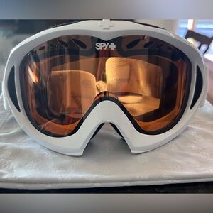 SPY White Goggles with Amber Lens